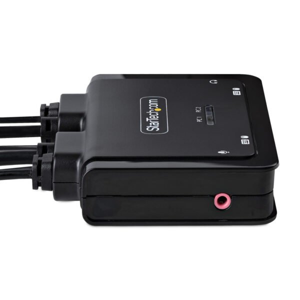 StarTech.com 2-Port Hybrid USB-C HDMI Cable KVM Switch, 4K 60Hz, Compact KVM with 6ft/1.8m USB-A/HDMI/Audio & 4ft/1.2m USB-C In - Image 7