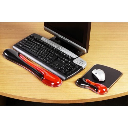 Kensington Duo Gel Mouse Pad with Integrated Wrist Support - Red/Black - Image 4