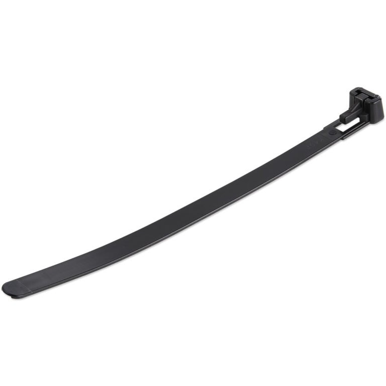StarTech.com 6"(15cm) Reusable Cable Ties - 1/4"(7mm) wide, 1-3/8"(35mm) Bundle Dia. 50lb(22kg) Tensile Strength, Releasable Ny