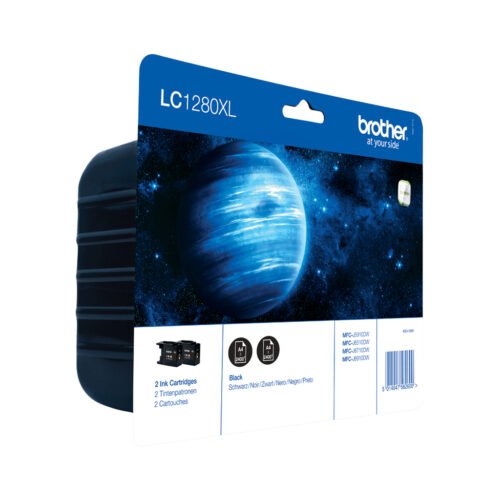 Brother LC1280XLBKBP2DR ink cartridge 2 pc(s) Original Black