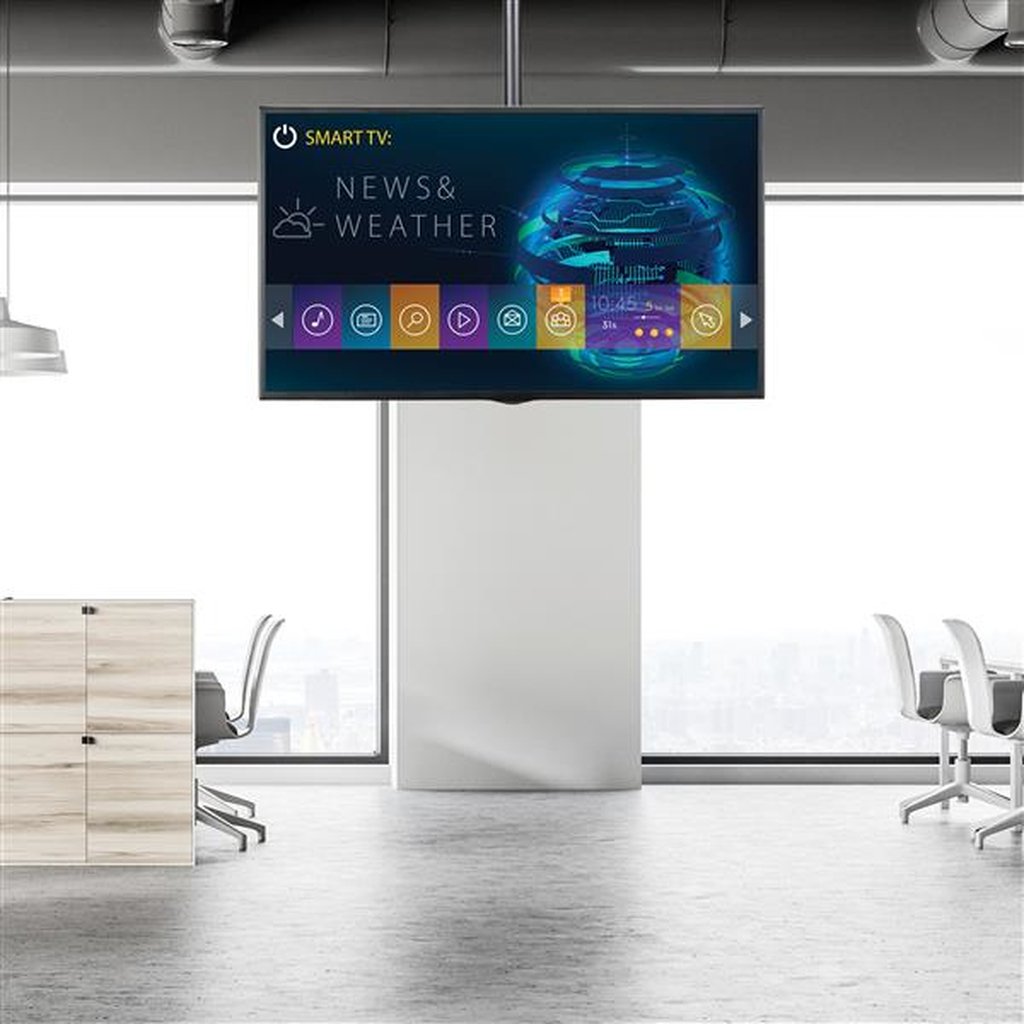 StarTech.com TV Ceiling Mount - Full-Motion Universal Hanging Single Screen Mount with Adjustable Telescopic Pole - Tilt / Swiv - Image 5