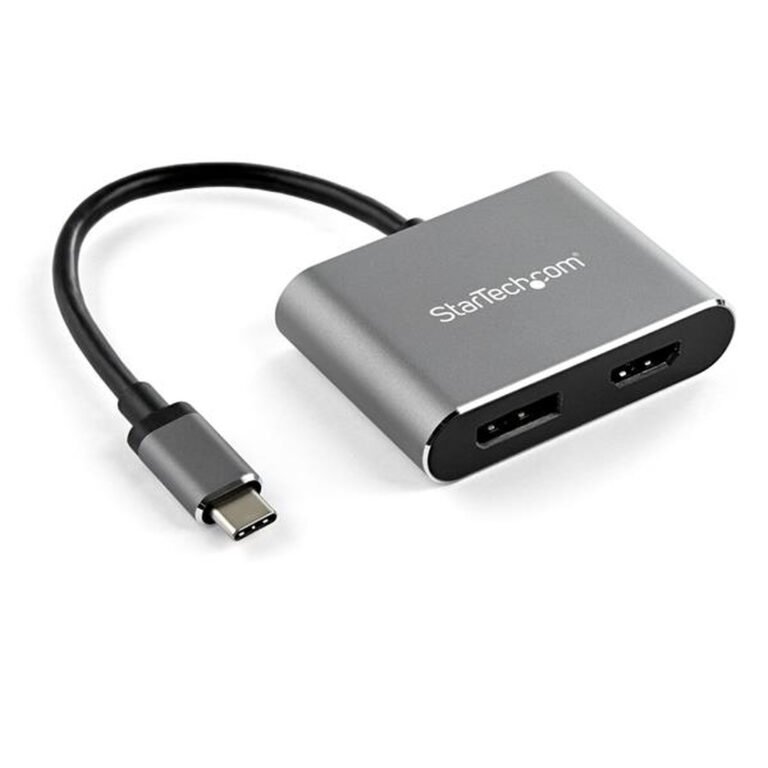 StarTech.com USB C Multiport Video Adapter - 4K 60Hz USB-C to HDMI 2.0 or DisplayPort 1.2 Monitor Adapter - USB Type-C 2-in-1 D