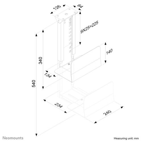 Neomounts CPU-D200BLACK CPU holder - max 30 kg - universal - Image 2