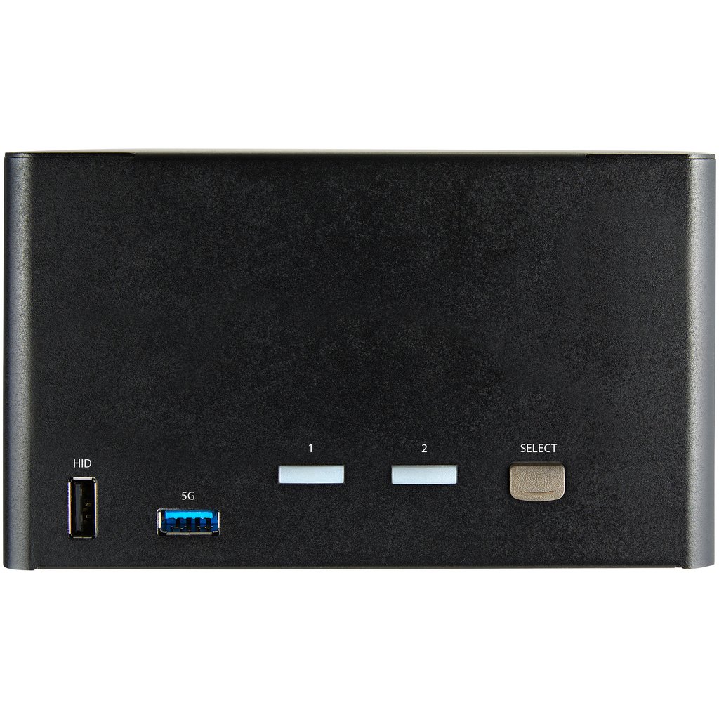 StarTech.com 2 Port Quad Monitor DisplayPort KVM Switch - 4K 60Hz UHD HDR - Desktop 4K DP 1.2 KVM with 2 Port USB 3.0 Hub (5Gbp - Image 3