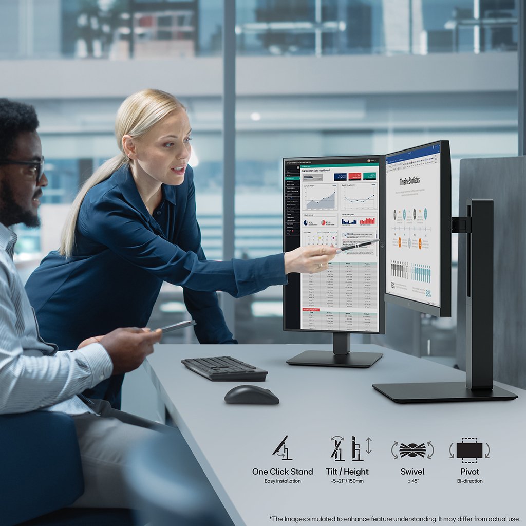 LG 24BA750-B computer monitor 60.5 cm (23.8") 1920 x 1080 pixels Full HD LCD Black - Image 7
