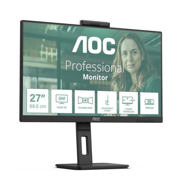 AOC Q27P3QW computer monitor 68.6 cm (27") 2560 x 1440 pixels Quad HD Black - Image 17