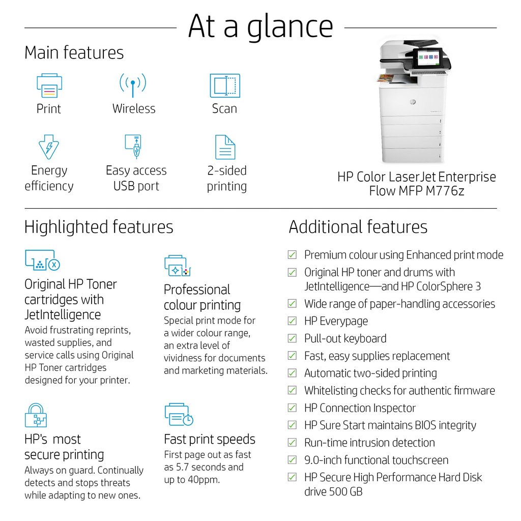 HP Color LaserJet Enterprise Flow MFP M776z - Image 17