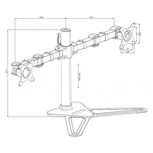 iiyama DS1002D-B1 monitor mount / stand 76.2 cm (30") Desk Black - Image 8