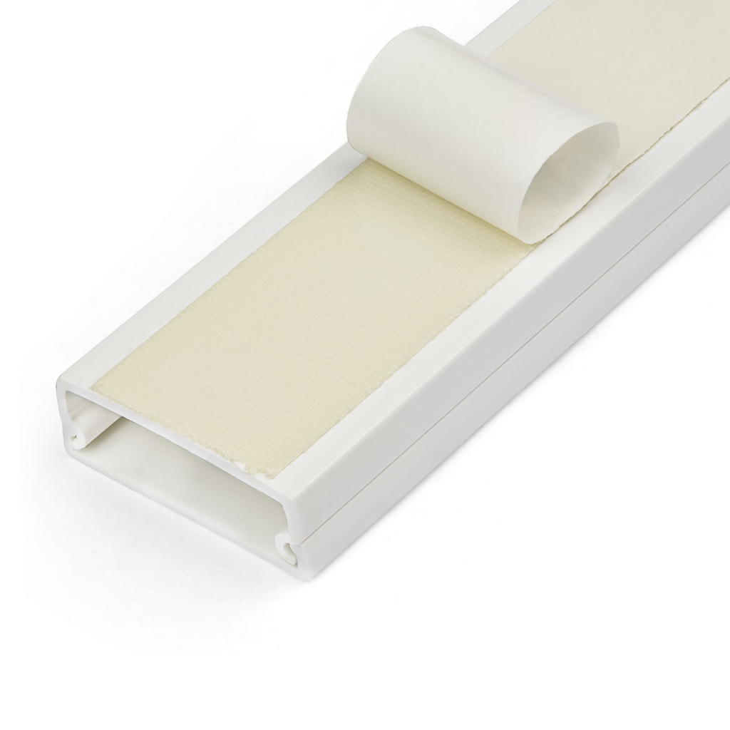 StarTech.com Solid Cable Management Raceway with Adhesive Tape & Cover, 1-1/4"(32mm)W x 3/8"(11mm)H - 3ft(1m) length, PVC Netwo - Image 3
