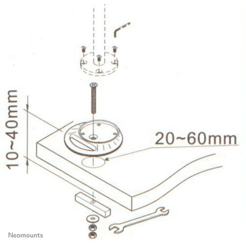 Neomounts FPMA-D9GROMMET Desk grommet mount - Image 3