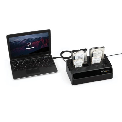 StarTech.com 4-Bay USB 3.0 to SATA Hard Drive Docking Station, USB Hard Drive Dock, External 2.5/3.5" SATA III SSD/HDD Docking - Image 7
