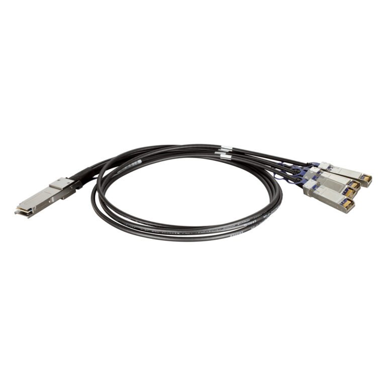 D-Link QSFP+ / 4xSFP+, 1m InfiniBand/fibre optic cable QSFP+ 4 x SFP+ Black