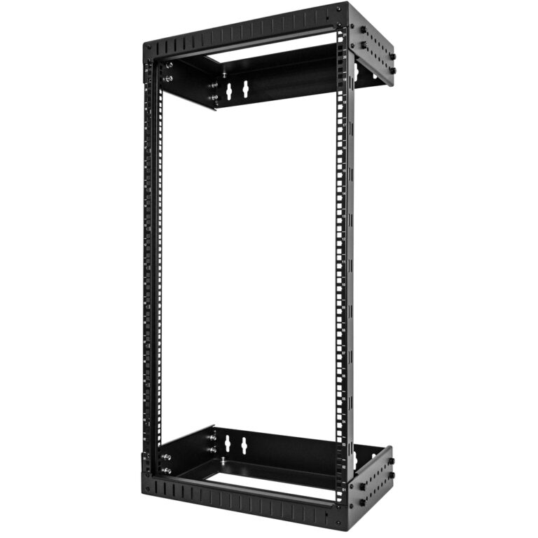 StarTech.com 21U 19" Wall Mount Network Rack - Adjustable Depth 12-20" 2 Post Open Frame Server Room Rack for AV/Data/ IT Commu