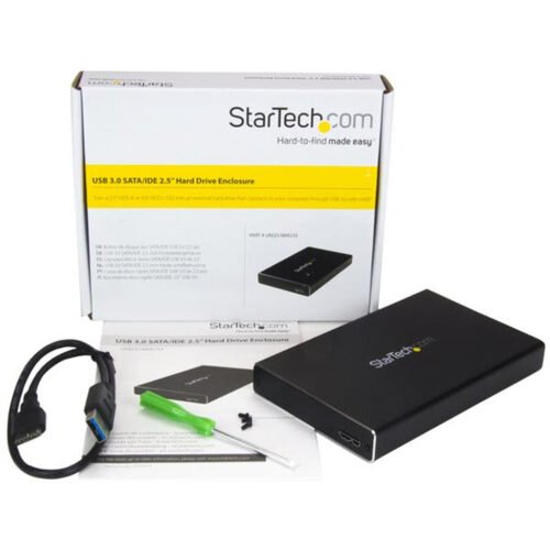 StarTech.com USB 3.0 Universal 2.5in SATA III or IDE Hard Drive Enclosure with UASP - Portable External SSD / HDD - Image 3