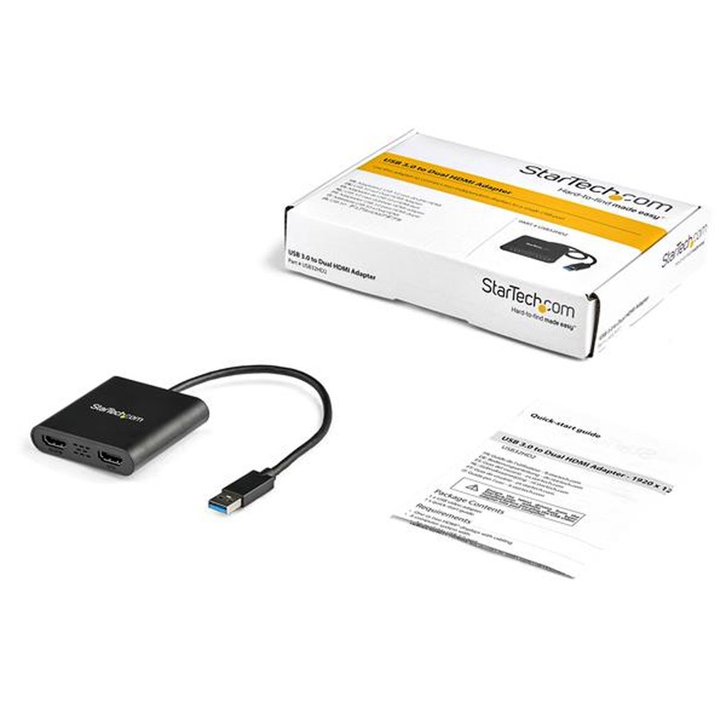 StarTech.com USB 3.0 to Dual HDMI Adapter, USB to 2x HDMI Monitor Converter for Windows (no support for macOS/ChromeOS/Linux) - - Image 5