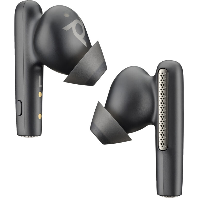 POLY Voyager Free 60+ UC Carbon Black Earbuds +BT700 USB-C Adapter +Touchscreen Charge Case