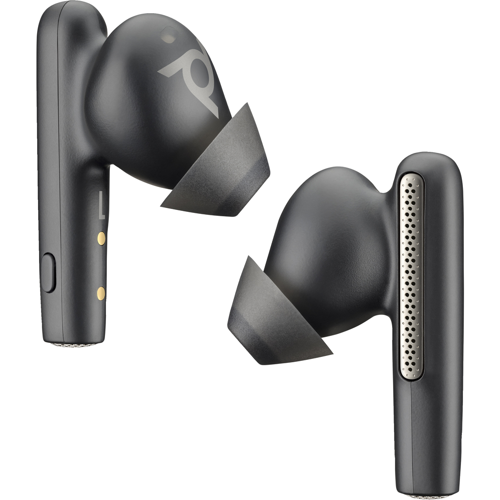 POLY Voyager Free 60+ UC Carbon Black Earbuds +BT700 USB-C Adapter +Touchscreen Charge Case