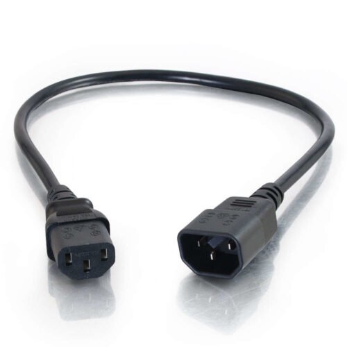C2G 0.5m 18 AWG Computer Power Extension Cord (IEC320C13 to IEC320C14) - Image 4