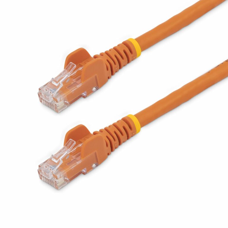 StarTech.com 3m CAT6 Ethernet Cable - Orange CAT 6 Gigabit Ethernet Wire -650MHz 100W PoE RJ45 UTP Network/Patch Cord Snagless