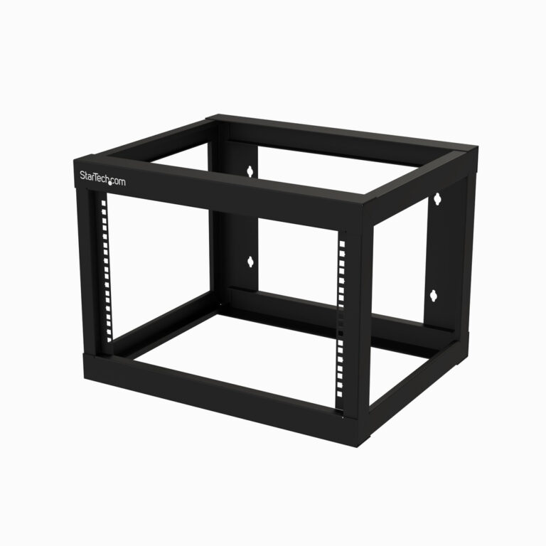 StarTech.com 6U 19" Wall Mount Network Rack 19" Deep 2 Post Open Frame for Server Room Data/AV/IT/Communication/Computer Equipm