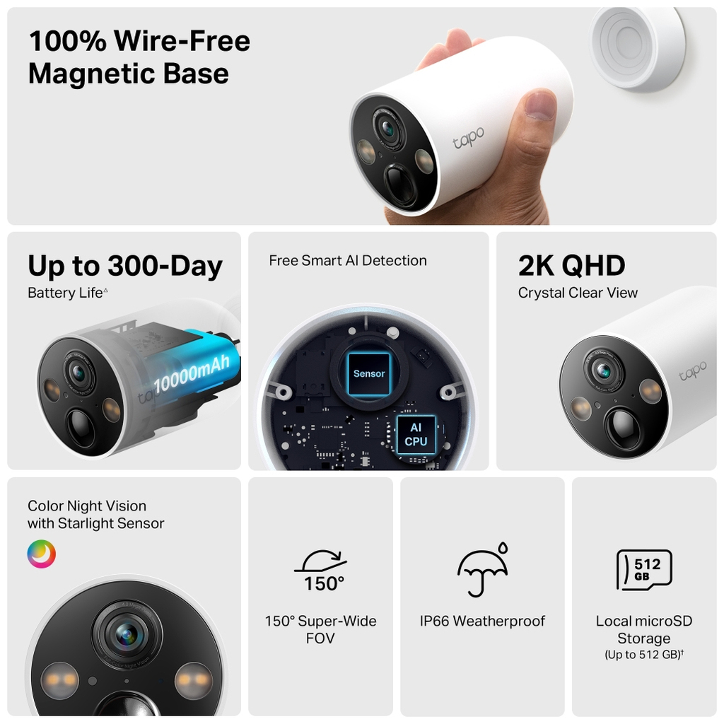 TP-Link Tapo Smart Wire-Free Security Camera - Image 4