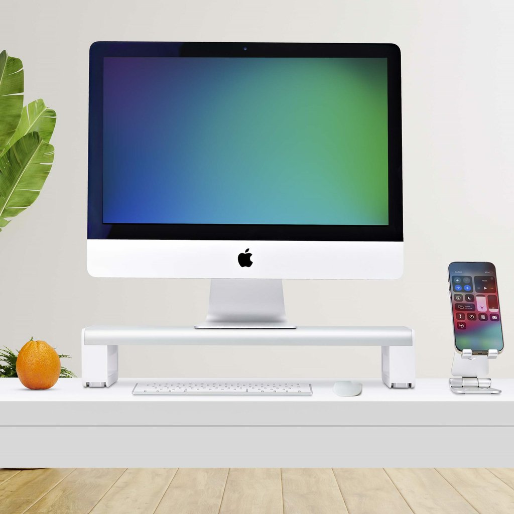 StarTech.com Ergonomic Monitor Riser Stand, Up to 33lb/15kg, Fixed height 3.5in/9cm, Desktop Computer Monitor/Laptop Riser, Ste - Image 7