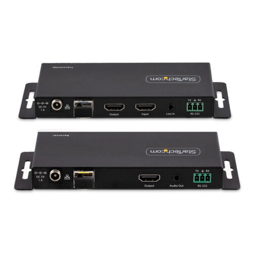 StarTech.com 4K HDMI over Fiber Extender Kit, 4K 60Hz up to 3300ft/1km (Single Mode) or 1000ft/300m (Multimode) LC Fiber Optic, - Image 3