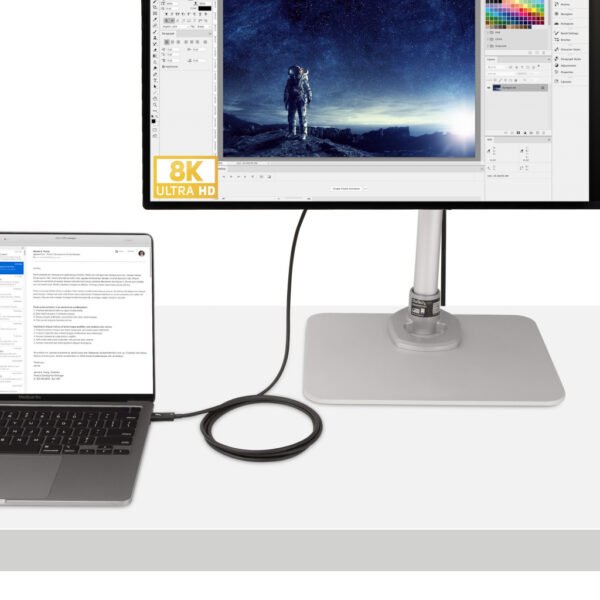 StarTech.com 6ft (2m) Active Thunderbolt 4 Cable, 40Gbps, 100W Power Delivery, 4K/8K Video, Intel-Certified Thunderbolt Cable - - Image 3