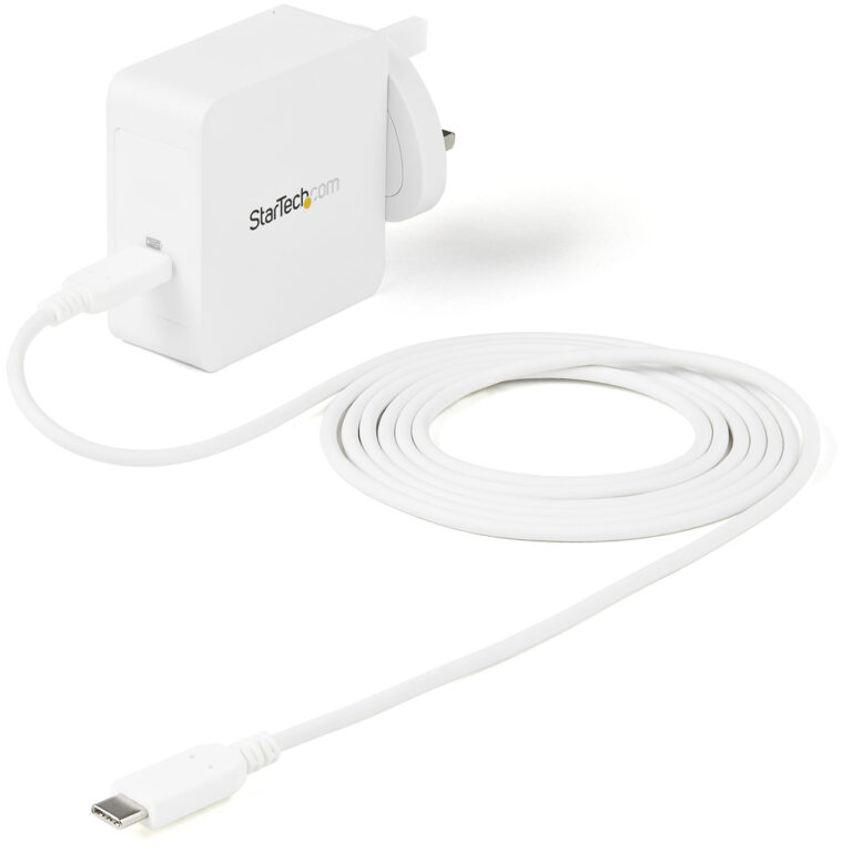 StarTech.com USB C Wall Charger - USB C Laptop Charger 60W PD - 6ft/2m Cable - Universal Compact Type C Power Adapter - Dell XP