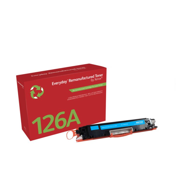 Everyday Remanufactured Everyday™ Cyan Remanufactured Toner by Xerox compatible with HP 126A (CE311A), Standard capacity