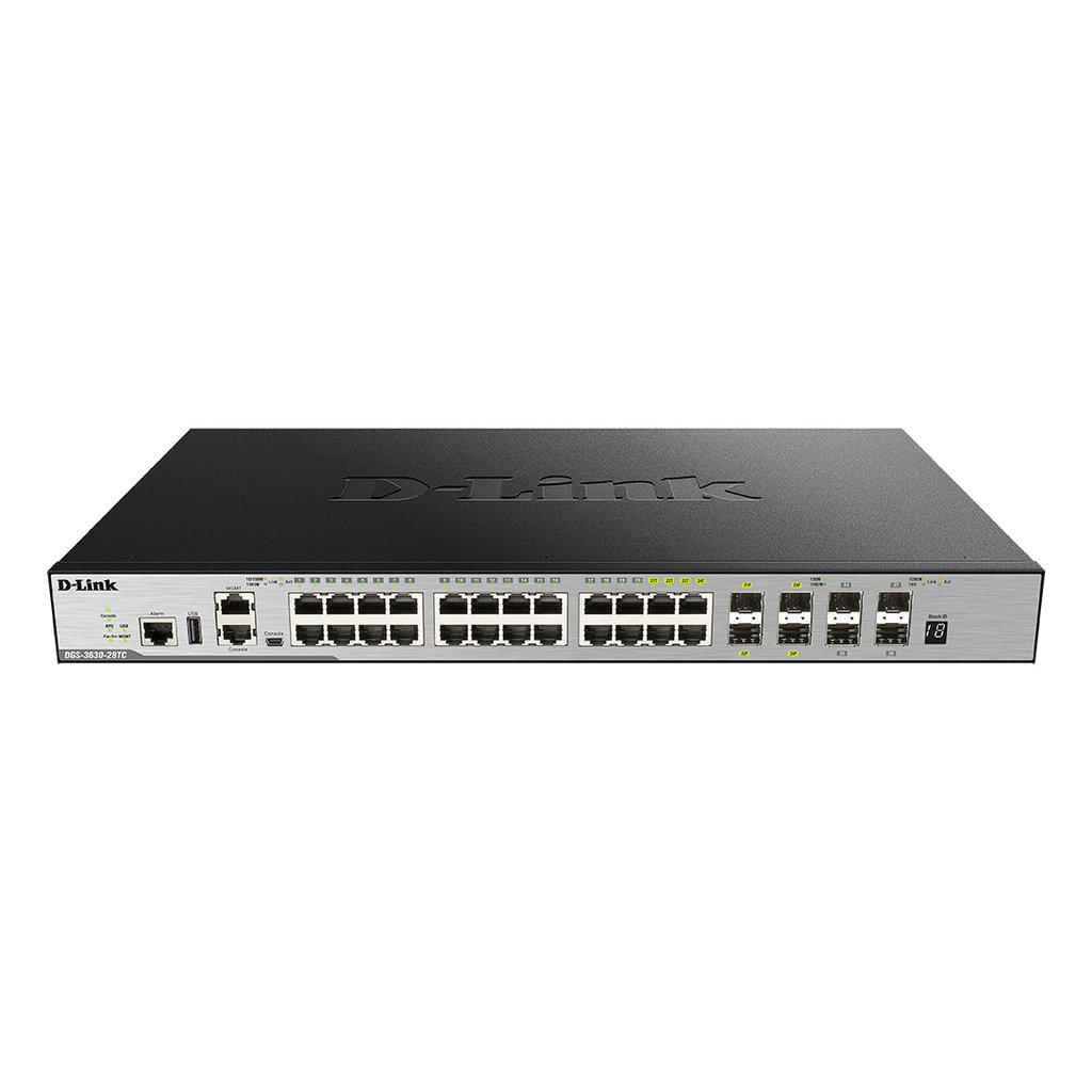 D-Link 24-Port L3 Stackable Managed Gigabit Switch including 4 x 1000BaseT/SFP & 4 x 10GE SFP+ - Image 2