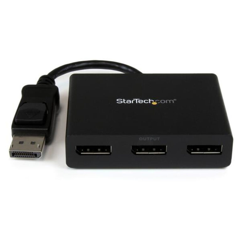 StarTech.com 3-Port Multi Monitor Adapter - DisplayPort 1.2 MST Hub to Dual 4K 30Hz & 1x 1080p - Video Splitter for Extended De