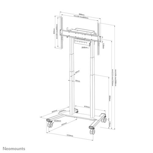 Neomounts FL55-875BL1 TV trolley 55-100" - motorised - TÜV - Image 20