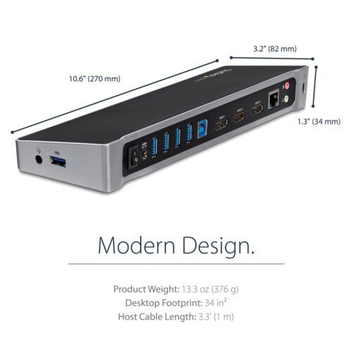 StarTech.com Triple-Monitor USB 3.0 Docking Station - 1x HDMI - 2x DisplayPort - Image 11