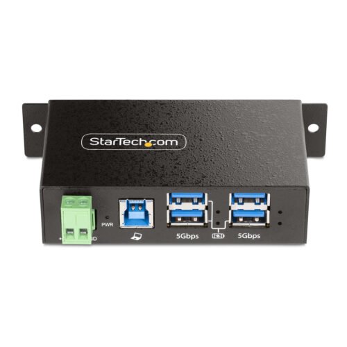 StarTech.com 5G4AINDRM-USB-A-HUB interface hub USB 3.2 Gen 1 (3.1 Gen 1) Type-B 5000 Mbit/s Black - Image 3