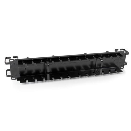 StarTech.com 2U Double-Sided Horizontal / Vertical Cable Management Panel with Finger Duct & D-Ring Hooks - Image 3