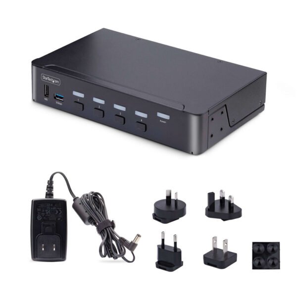 StarTech.com 4-Port DisplayPort KVM Switch, 8K 60Hz / 4K 144Hz, Single Display, DP 1.4, 2x USB 3.0 Ports, 4x USB 2.0 HID Ports, - Image 4