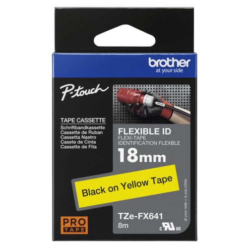 Brother TZE-FX641 label-making tape Black on yellow TZ - Image 2