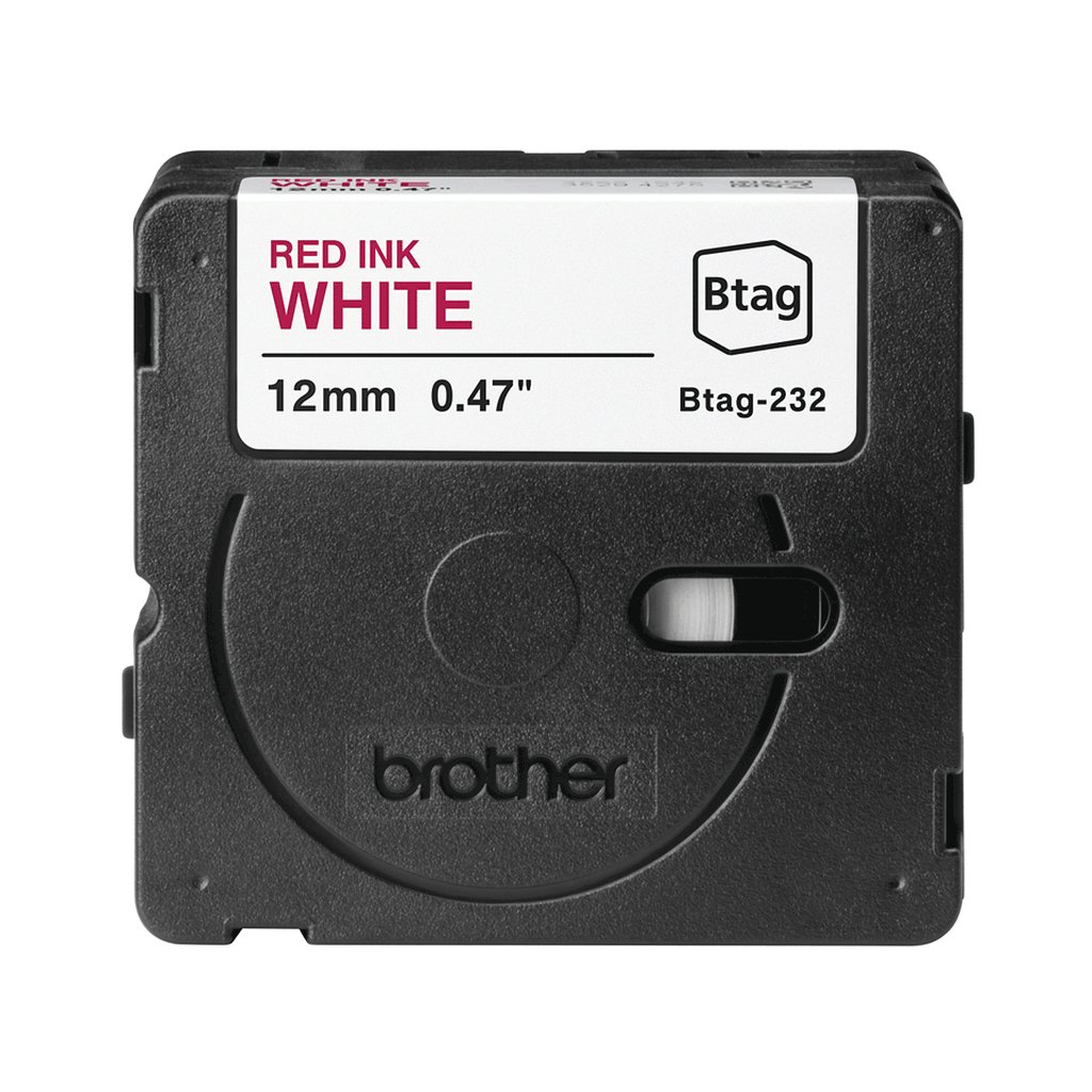 Brother BTAG-232 label-making tape Red on white - Image 2
