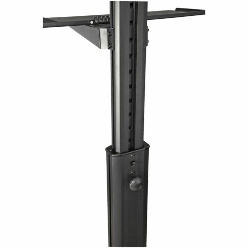StarTech.com Mobile Workstation Cart with Monitor Mount, CPU/PC Holder, Keyboard Tray - Ergonomic Height Adjustable Desktop Com - Image 3