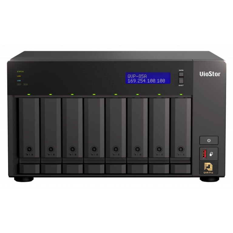 QNAP QVP-85A NAS/storage server Tower Intel® Core™ i5 i5-8400T 16 GB DDR4 0 TB QVR Pro OS (QVP) Black