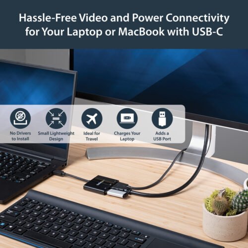 StarTech.com USB-C Multiport Adapter with HDMI - USB 3.0 Port - 60W PD - Black - Image 16