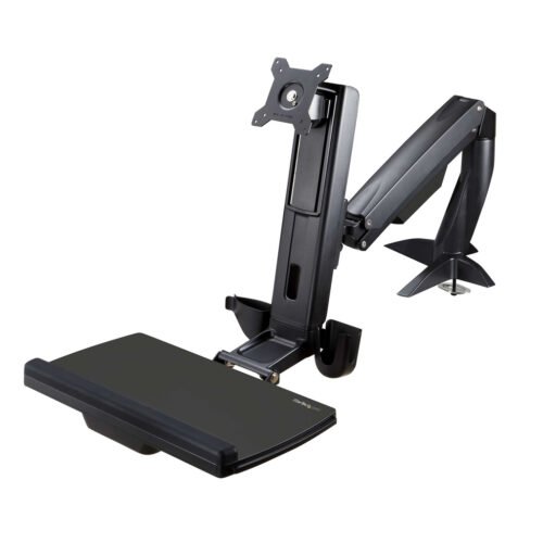 StarTech.com Sit Stand Monitor Arm - Desk Mount Adjustable Sit-Stand Workstation Arm for Single 34" VESA Mount Display - Ergono - Image 6