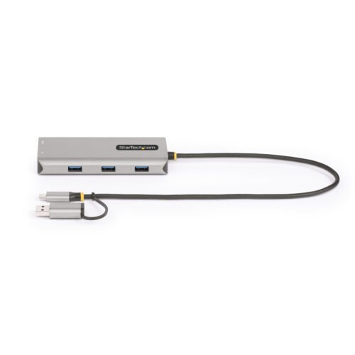 StarTech.com USB-C Multiport Adapter w/Attached USB-C to USB-A Dongle, Dual HDMI (4K30Hz/1080p60Hz), 3x USB-A 5Gbps, Mini Trave - Image 6