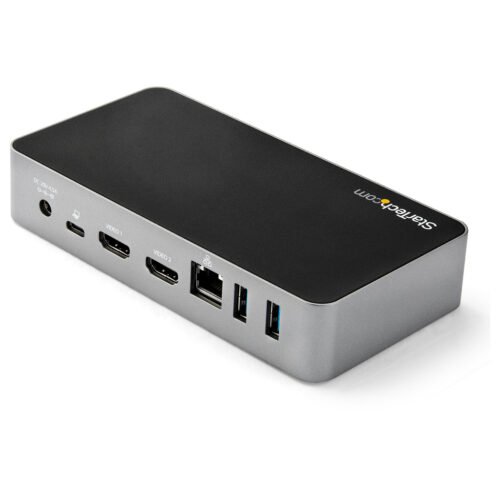 StarTech.com USB-C Dock - Dual Monitor 1080p HDMI Laptop Docking Station - 65W Power Delivery - 1x USB-C, 3x USB-A, Ethernet - - Image 7