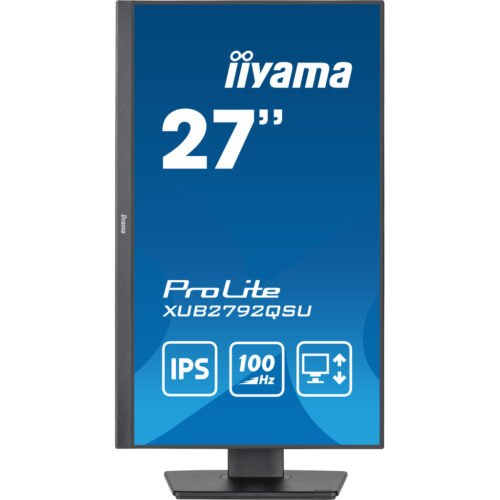 iiyama ProLite 27” QHD IPS technology panel with USB hub and 100Hz refresh rate and 150mm height adjustable stand - Image 3
