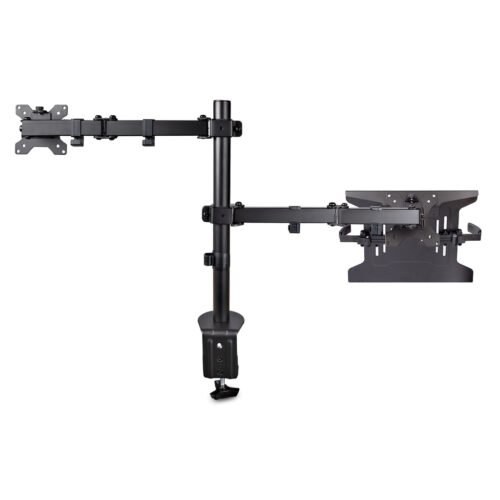 StarTech.com Monitor Arm with VESA Laptop Tray, For a Laptop (4.5kg/9.9lb) and a Single Display up to 32" (8kg/17.6lb), Black, - Image 11