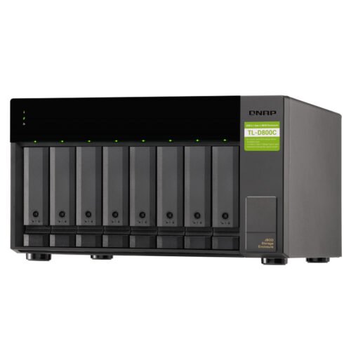 QNAP TL-D800C storage drive enclosure HDD/SSD enclosure Black, Grey 2.5/3.5" - Image 12