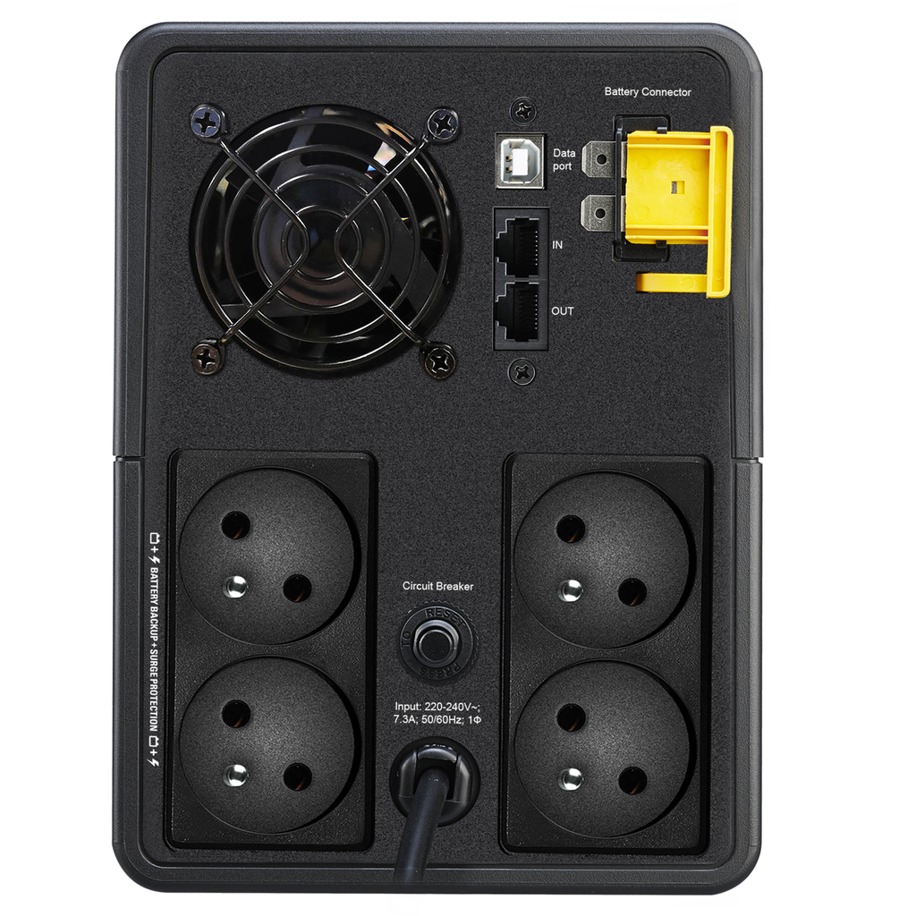 APC Back-UPS, 1600VA, Tower, 230V, 4x CEE 7/5 French Schuko outlets, AVR - Image 2