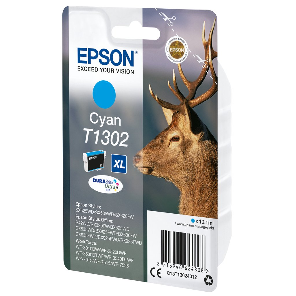 Epson Stag Singlepack Cyan T1302 DURABrite Ultra Ink - Image 2
